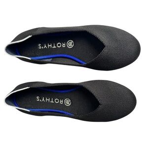 Rothy's Womens The Flat Black Slip On Round Toe Ballet Flats‎ Size 9
